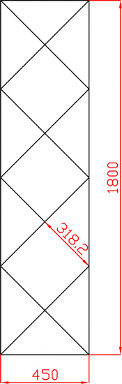 Lustro Fazowane Glamour płytki lustrzane fazowane 450x1800 mm faza 12mm
