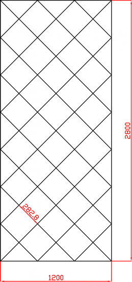 Lustra Glamour w karo płytki lustrzane fazowane 1200mm x 2800mm faza 12mm