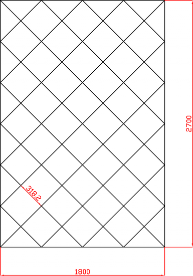 Lustro Glamour fazowane płytki lustrzane producent luster 1800mm x 2700mm faza 12mm