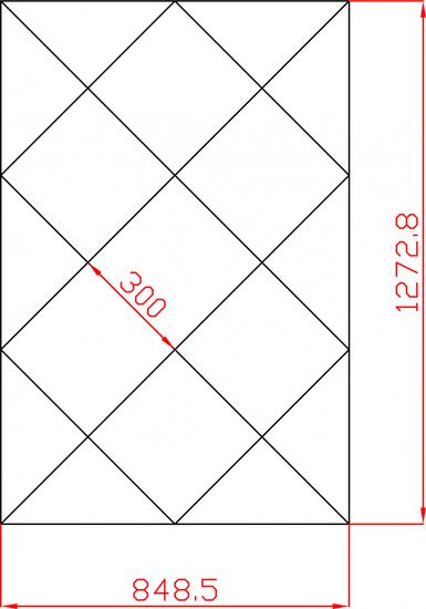 Lustra Glamour na każdy wymiar płytki lustrzane fazowane 848,5mm x 1272,8mm faza 12mm