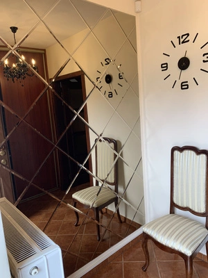 Lustro Glamour w karo płytki lustrzane fazowane 1750mm x 2450mm faza 12mm