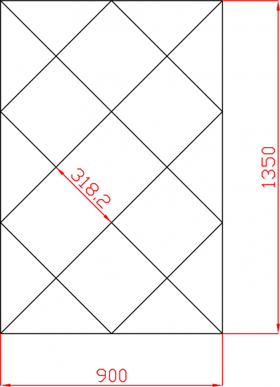 Lustro Fazowane Glamour płytki lustrzane fazowane 900mm x 1350mm faza 12mm