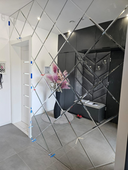 Lustra premium ozdobne płytki lustrzane fazowane 800mm x 1600mm faza 12mm