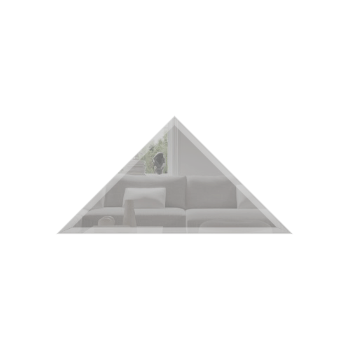 Płytka fazowana lustro srebrne trójkąt 282,8mm x 282,8mm (przekątna 400mm)