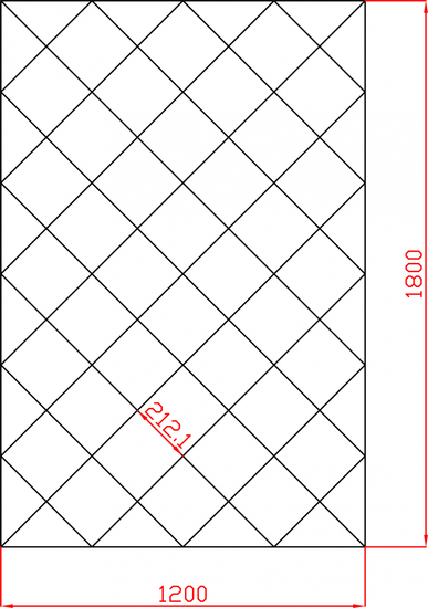 Lustro Glamour w karo płytki lustrzane fazowane 1200mm x 1800mm faza 12mm