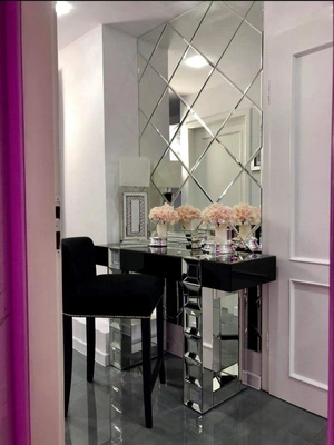 Lustro Fazowane Glamour płytka lustrzana fazowana 1800mm x 1800mm faza 12mm przekątna 300mm