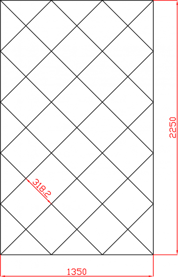 Lustra Glamour na każdy wymiar kafelki lustrzane fazowane 1350mm x 2250mm faza 12mm