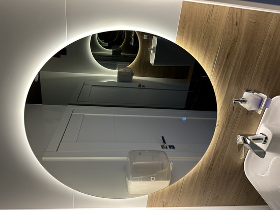 Lustro okrągłe srebrne 4mm koło fi 400mm