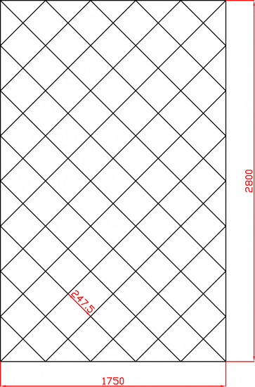 Lustro Glamour fazowane płytki lustrzane producent 1750x2800 mm faza 12mm
