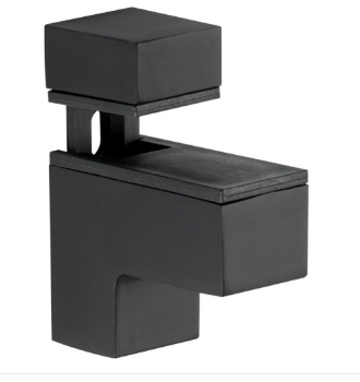 Uchwyt do półki szklanej czarny U-3