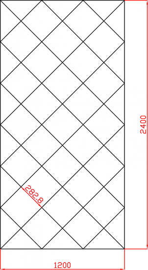 Lustro Glamour 1200mm x 2400mm płytki lustrzane fazowane, faza 12mm