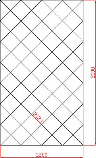 	Lustra Glamour w karo płytki lustrzane fazowane 1200mm x 2100mm faza 12mm
