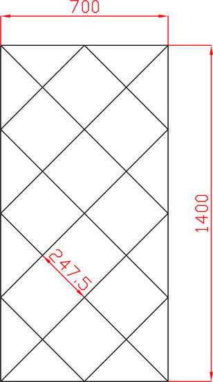 Lustra Glamour na każdy wymiar kafelki lustrzane fazowane 700mm x 1400mm faza 12mm