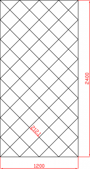 	Lustra Glamour w karo płytki lustrzane fazowane 1200mm x 2400mm faza 12mm przekątna 300mm
