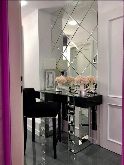 Lustro Glamour w karo płytki lustrzane fazowane 700mm x 1750mm faza 12mm