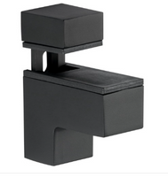 Uchwyt do półki szklanej czarny U-3