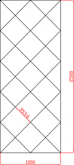 Piękne lustra ozdobne w karo płytki lustrzane fazowane 1000mm x 2500mm faza 12mm