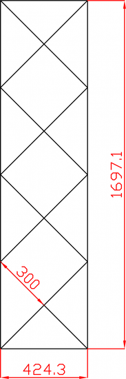Lustro Glamour na każdy wymiar płytki lustrzane fazowane 424,3mm x 1697,1mm faza 12mm
