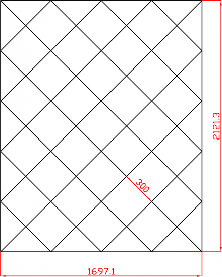 Lustro Glamour na każdy wymiar płytki lustrzane fazowane 1697,1mm x 2121,3 faza 12mm