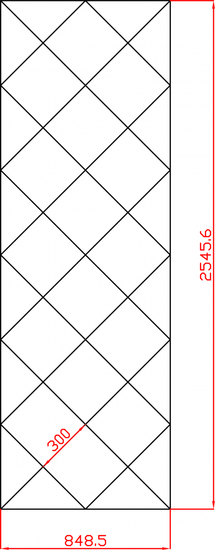 Lustra Glamour na każdy wymiar kafelki lustrzane fazowane 848,5mm x 2545,6mm faza 12mm