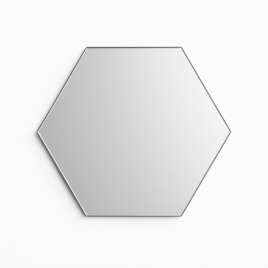 Lustro srebrne heksagon 380x329mm