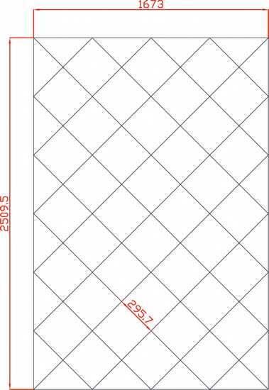 Piękne lustra ozdobne w karo płytki lustrzane fazowane 1673x2509 mm faza 12mm