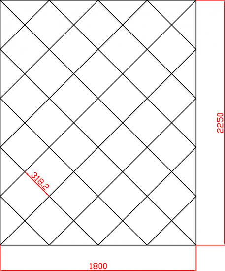 Lustra Glamour w karo płytki lustrzane fazowane1800mm x 2250mm faza 12mm