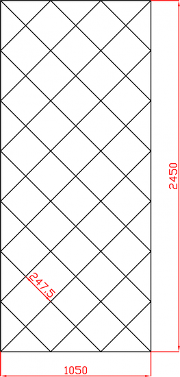 Lustra Glamour na każdy wymiar płytki lustrzane fazowane 1050mm x 2450mm faza 12mm