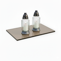 Szklana podstawka pod znicze lub świece 400x300mm brązowa