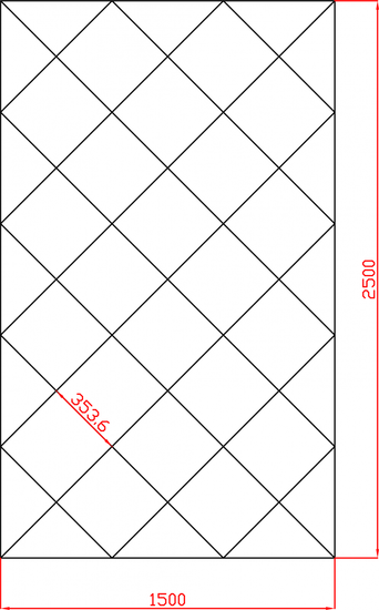 Piękne lustra ozdobne w karo płytki lustrzane fazowane 1500mm x 2500mm faza 12mm