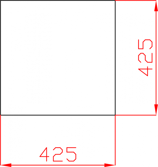 Kafelki lustrzane fazowane lustro srebrne kwadrat 425mm x 425mm