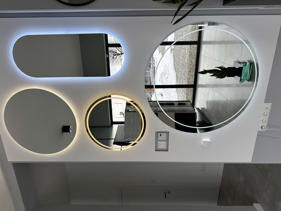 Lustro okrągłe srebrne 4mm koło fi 200mm