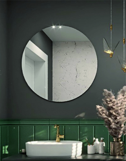 Lustro okrągłe srebrne 4mm koło fi 300mm