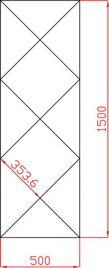 Lustro Glamour w karo płytki lustrzane fazowane 500mm x 1500mm faza 12mm