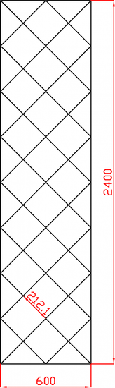 	Lustra Glamour w karo płytki lustrzane fazowane 600mm x 2400mm faza 12mm