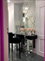 Lustro Glamour w karo płytki lustrzane fazowane 1400x1400 mm faza 12mm