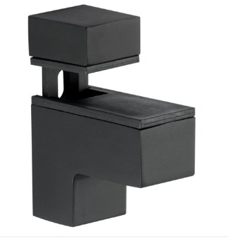 Uchwyt do półki szklanej czarny U-3