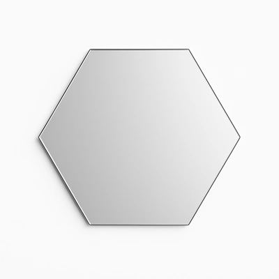 Lustro srebrne heksagon 280x242mm